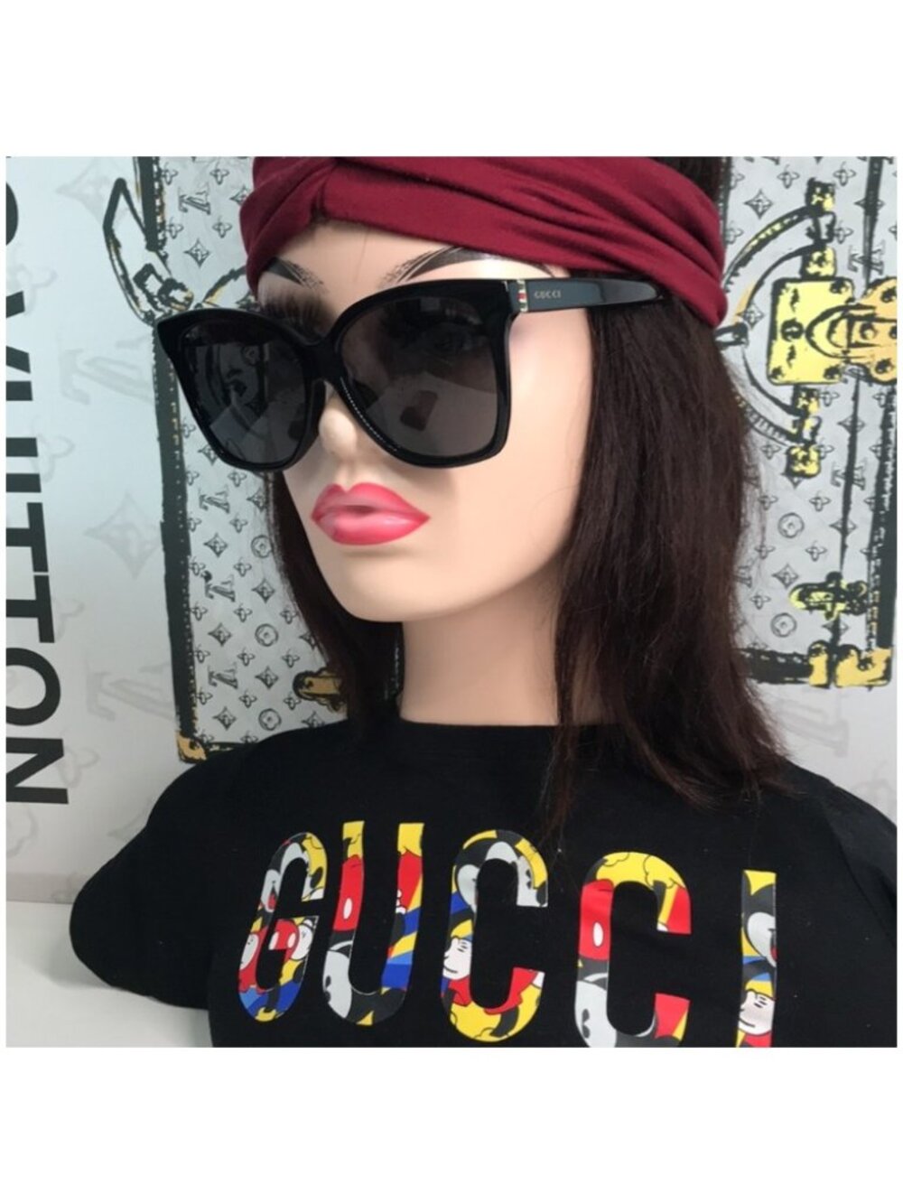 Gucci GG0459SA 001 Black Women's Sunglasses New
